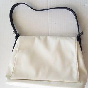 COACH BAG White Canvas & Leather Perfect Clean GORGEOUS SPRING SUMMER PURSE